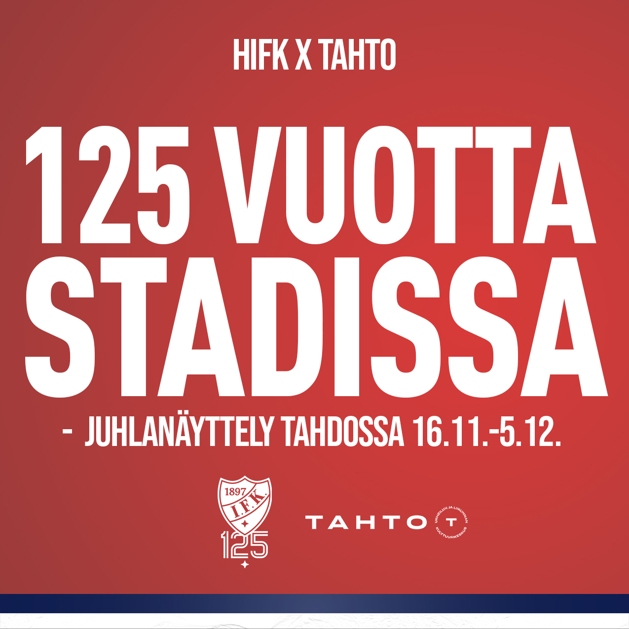 HIFK 125 pop up näyttely